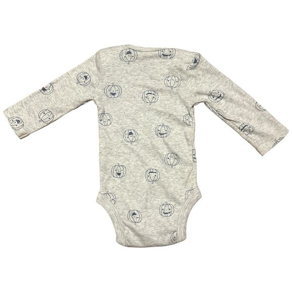 Carter's MY FIRST HALLOWEEN Gray One Piece Shirt / Top Size Pumpkins Newborn - Picture 4 of 6